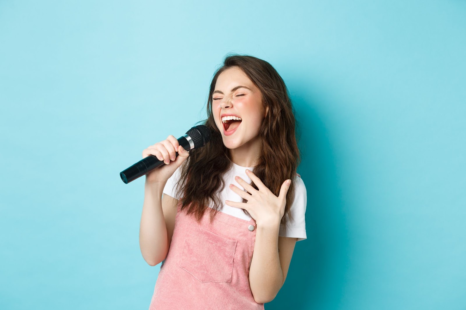 A girl singing